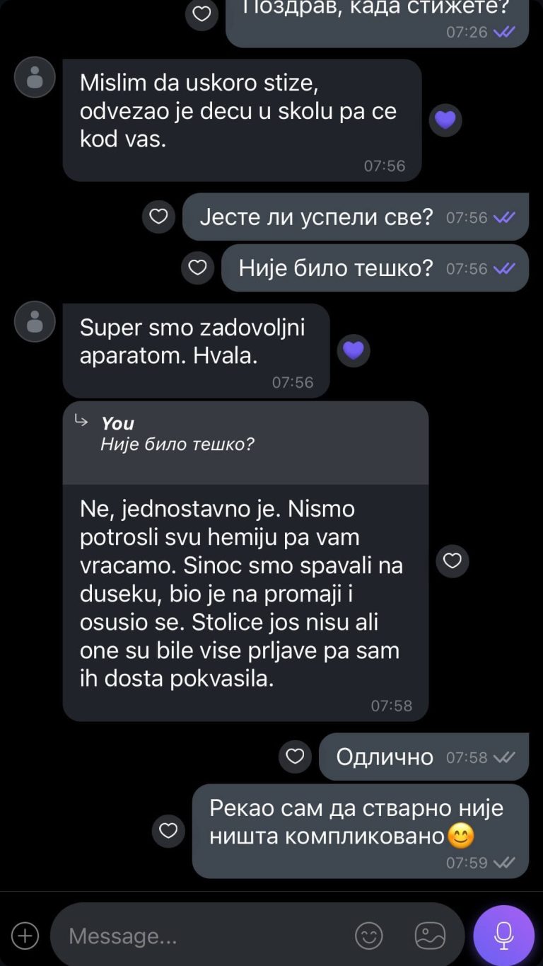 Корисници хвале сарадњу наше Фирме за Изнајмљивање Машине за Дубинско Чишћење